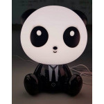 Detská nočná lampička Panda bielo-čierna 